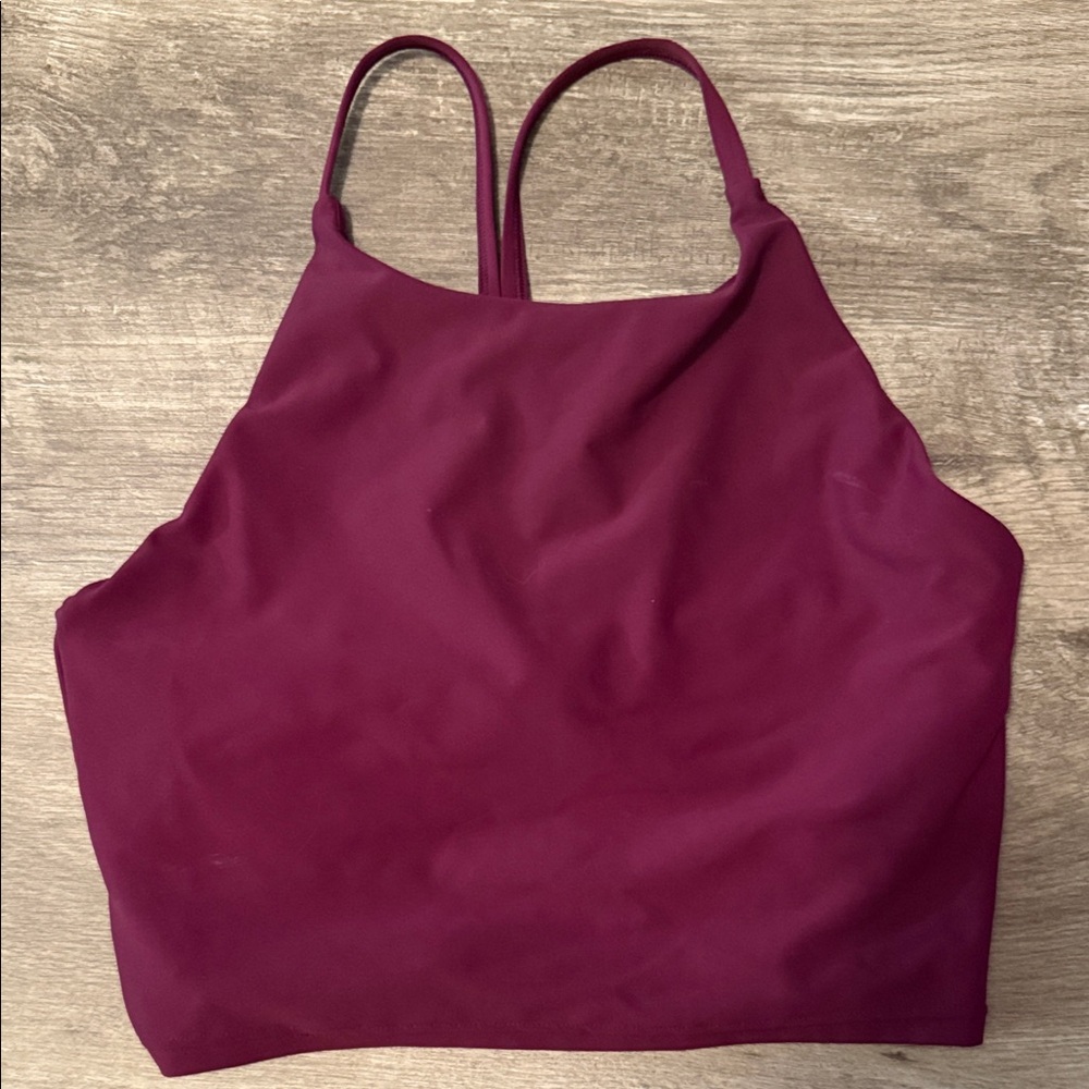 Old Navy Active Maroon Halter Top